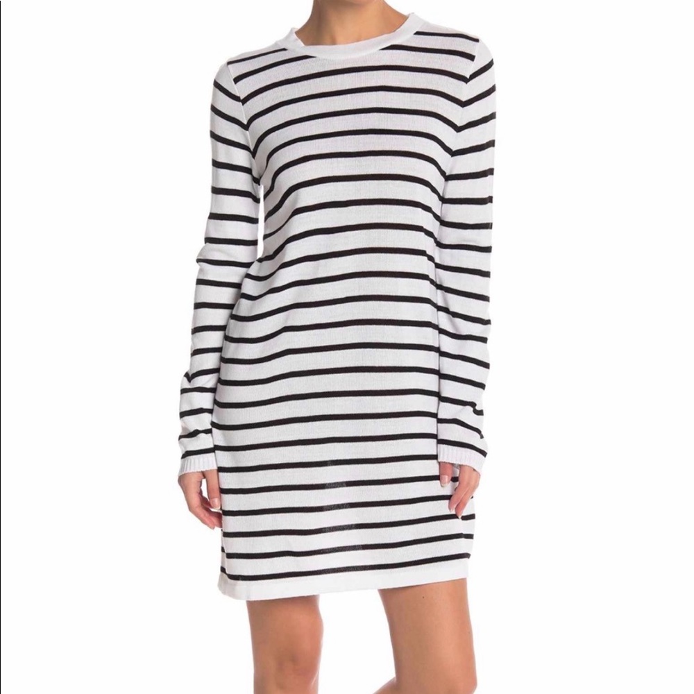 Cotton Emporium Stripe Sweater Knit Dress